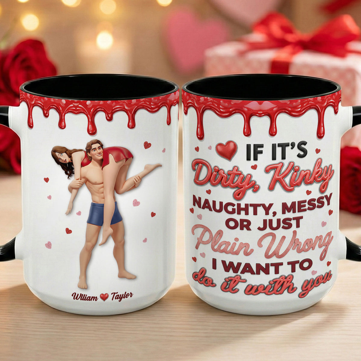 Sassy Couple Black Coffee Mug - Personalized Gifts For Couples 04HUTI300126-Homacus
