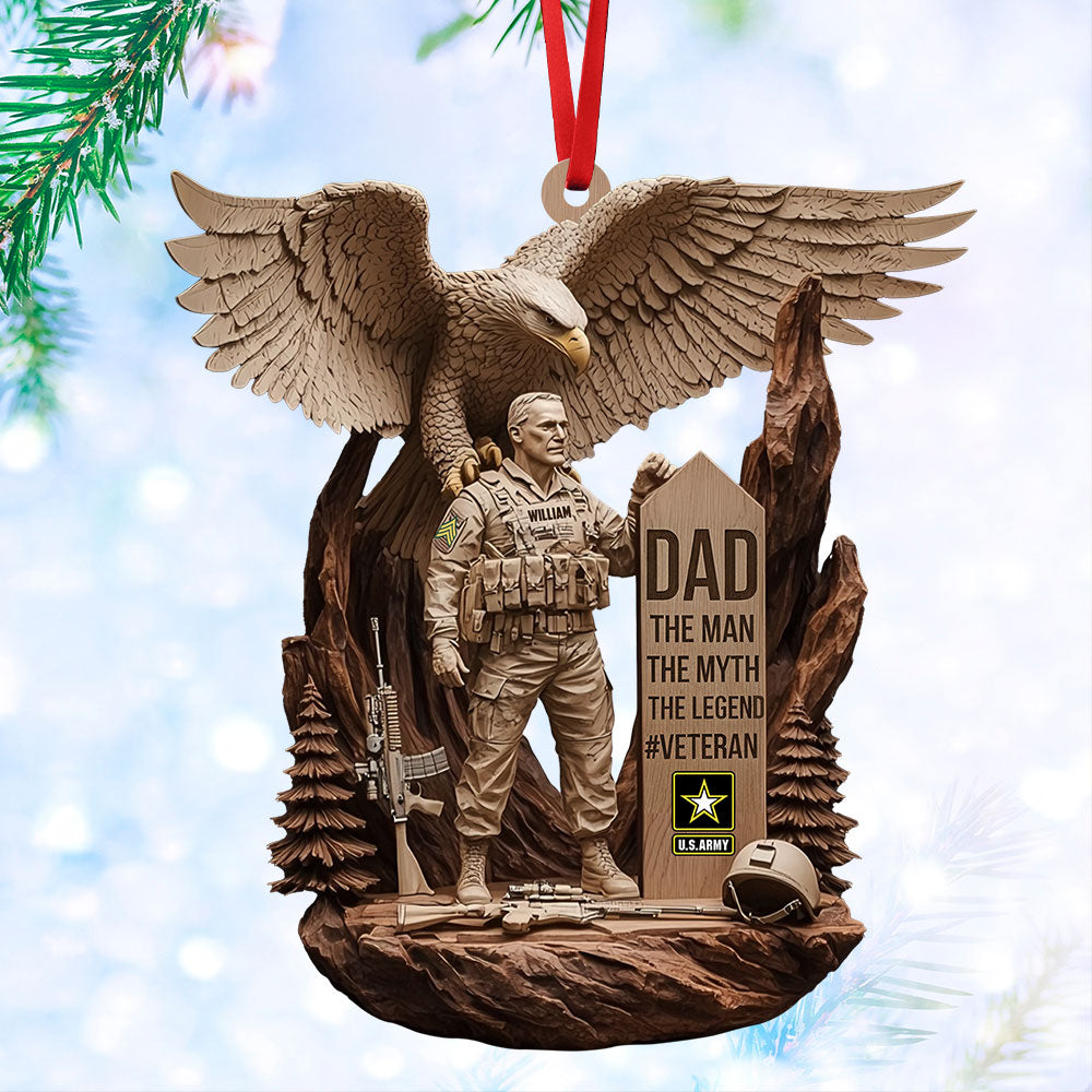 Veteran Ornament - Personalized Gift For Public Service Officer Christmas Ornament 04TGTI301025-Homacus