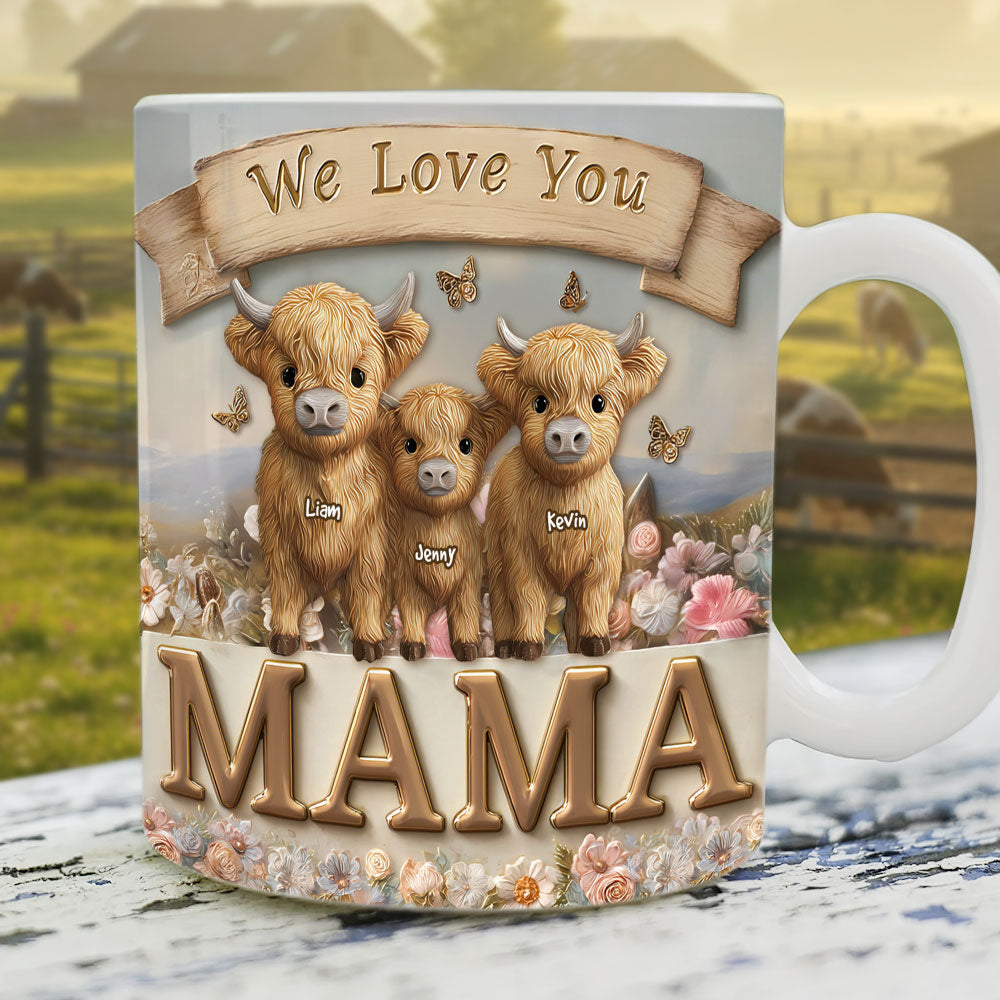 Highland Cow Grandma Mug - Personalized Gifts For Grandma 05tgti140625-Homacus
