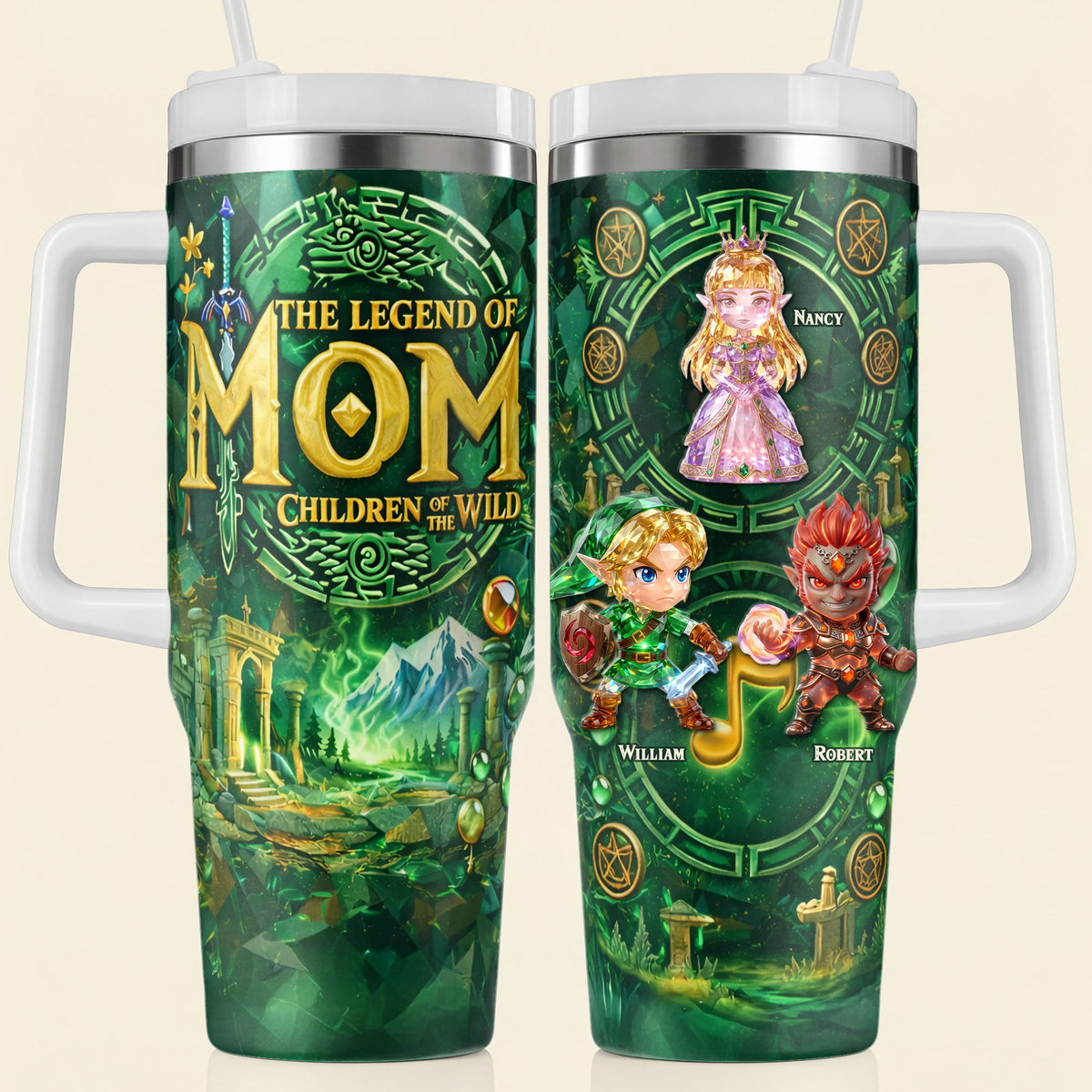 Mom Adventure 40oz Tumbler – Personalized Fantasy Mother's Day Gifts 02ohti180326-Homacus