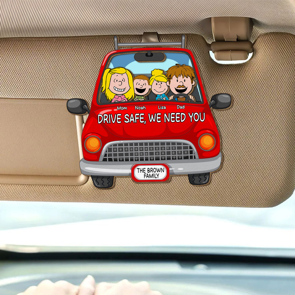 Personalized Gifts For Family Acrylic Car Visor Clip 02huti150225-Homacus