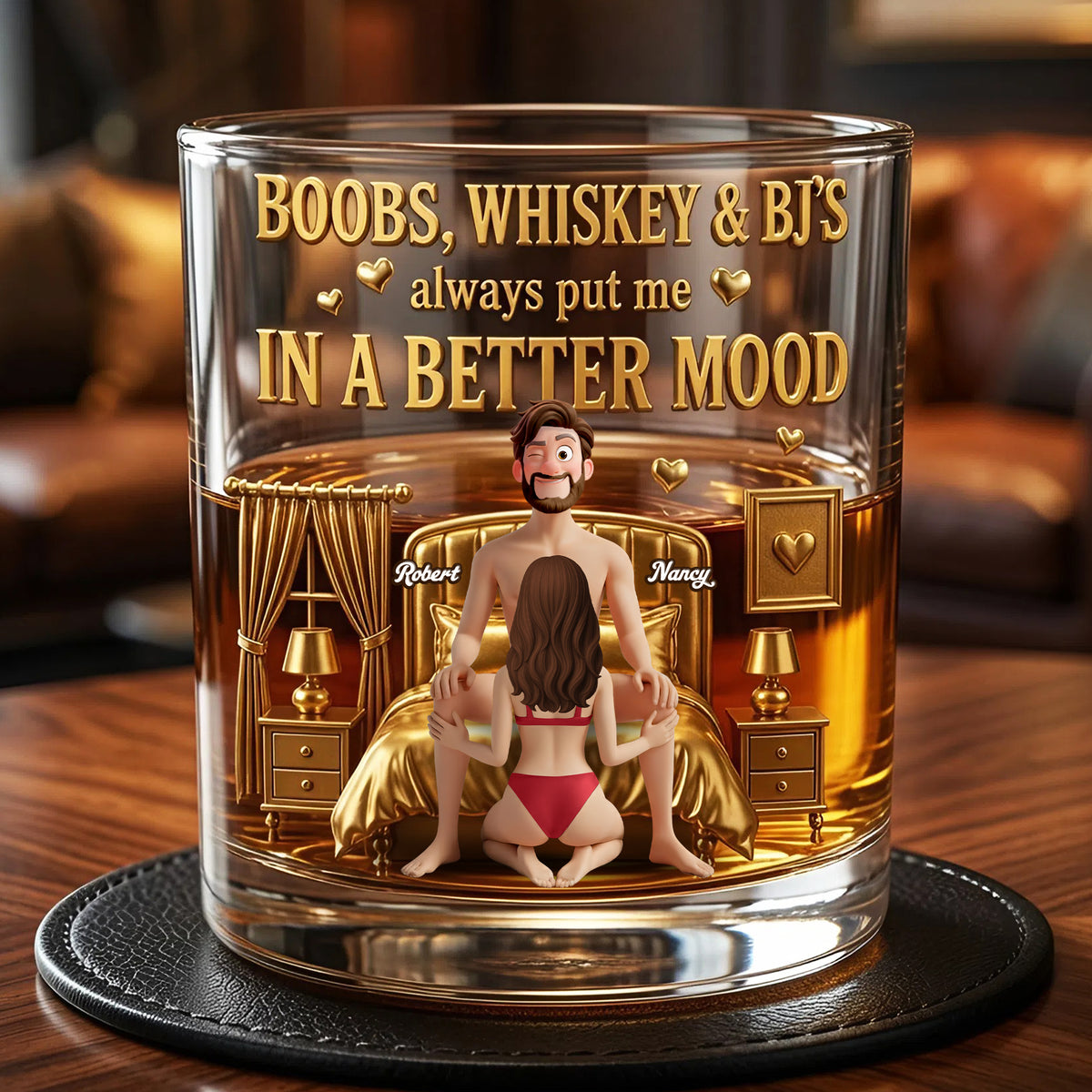 Naughty Couples Drinking Glass - Personalized Gifts For Couples 02nati080626-Homacus