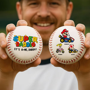 Personalized Gifts For Dad Baseball Super Dad-Homacus