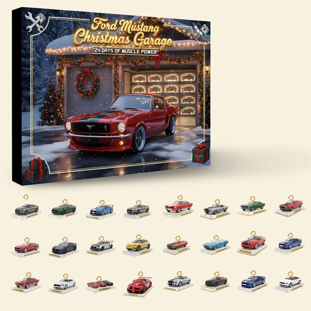 Christmas Car Ornament Blindbox - Gifts For Car Lover Christmas Advent Calendar Blind Box 03HYTI181025-Homacus