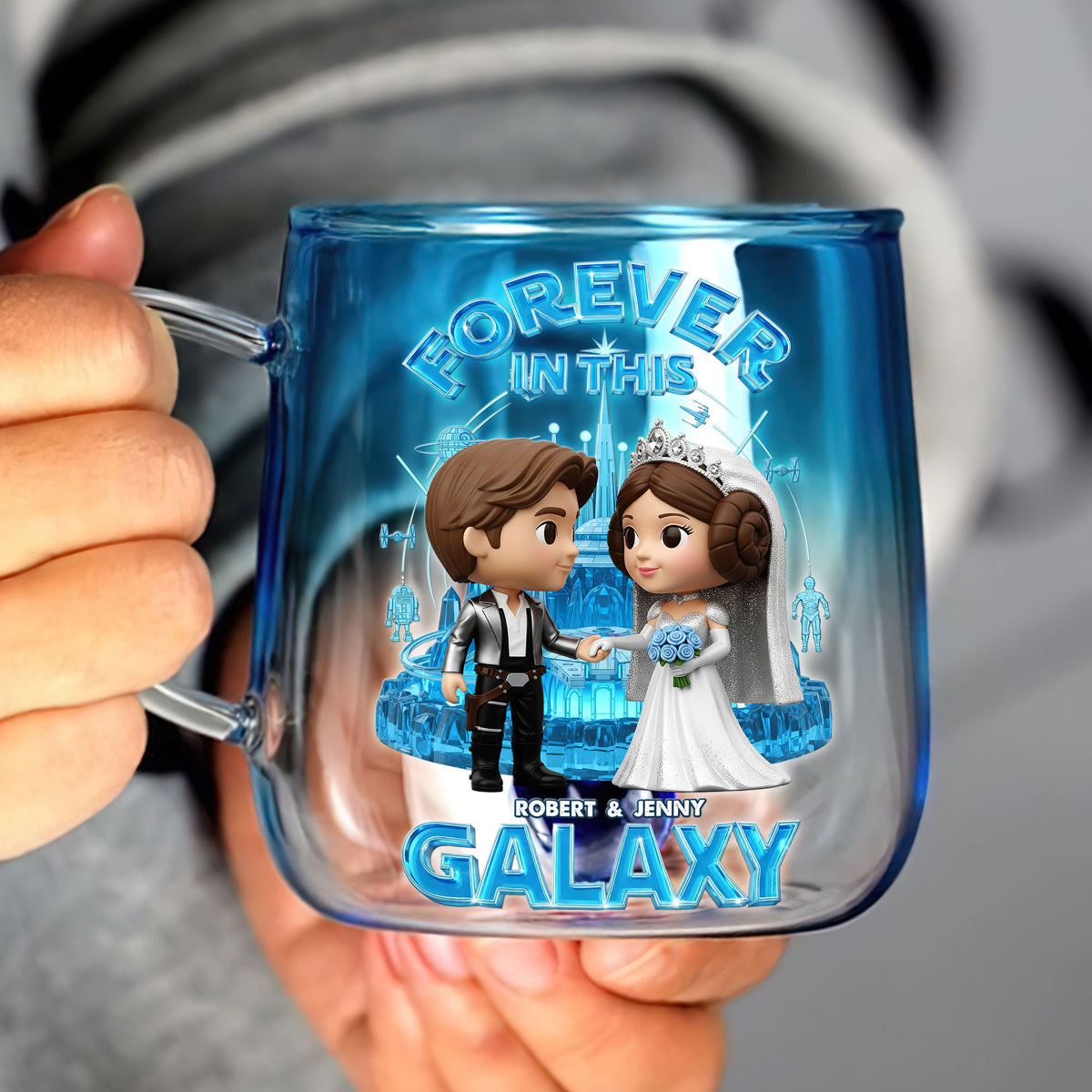 Galaxy Couple Glass Mug - Personalized Gifts For Couple 04ohti060625-Homacus