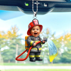 Custom Photo Gifts For Kids Car Ornament - Firefighter & Police Themes 02ohti091224-Homacus