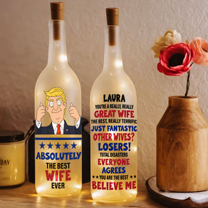 Personalized Gifts For Couple Bottle Lamp, Terrific Husband & Wife 02qhti200225hg-Homacus