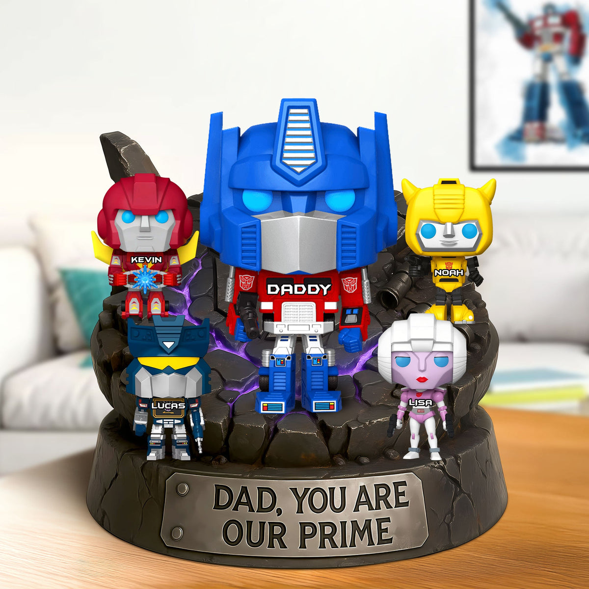 Robot Dad Plaque - Personalized Gifts For Dad 04nati140525-Homacus