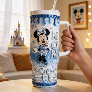 Toile de Jouy Fairytail Mom And Kid 40oz Tumbler - Personalized Gifts For Mother's Day Tumbler 04PGTI230426-Homacus