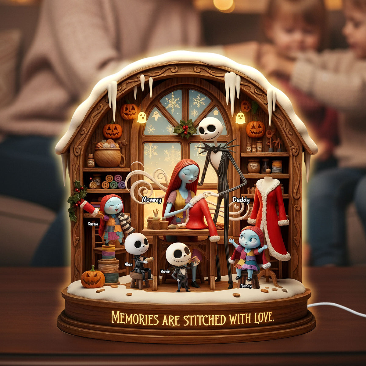 Sewing Family Light Box - Personalized Gifts For Family Custom Acrylic Light Box 02PATI181125-Homacus