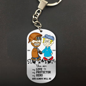 Personalized Gifts For Couple Keychain, Custom Job Costume 02qhti130125hg-Homacus