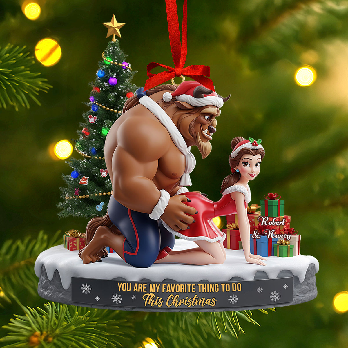 Playful Couple Ornament - Personalized Gifts For Couple 04ohti160925-Homacus