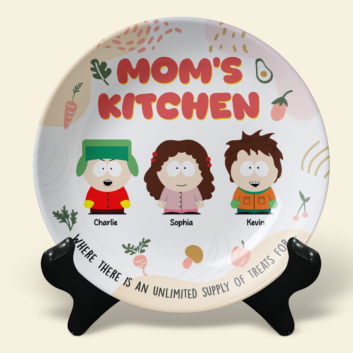 Personalized Gifts For Mom Ceramic Round Plate 04xqti180325hg-Homacus