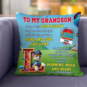 Personalized Gifts For Grandkid Pillow Cute Police Dog 05XQTI011124-Homacus