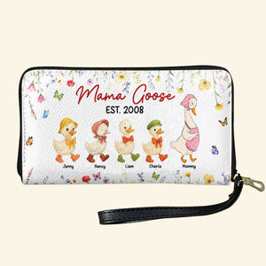 Mama Goose Twill Faux Leather Wallet - Personalized Gifts For Mom 06kati040425-Homacus