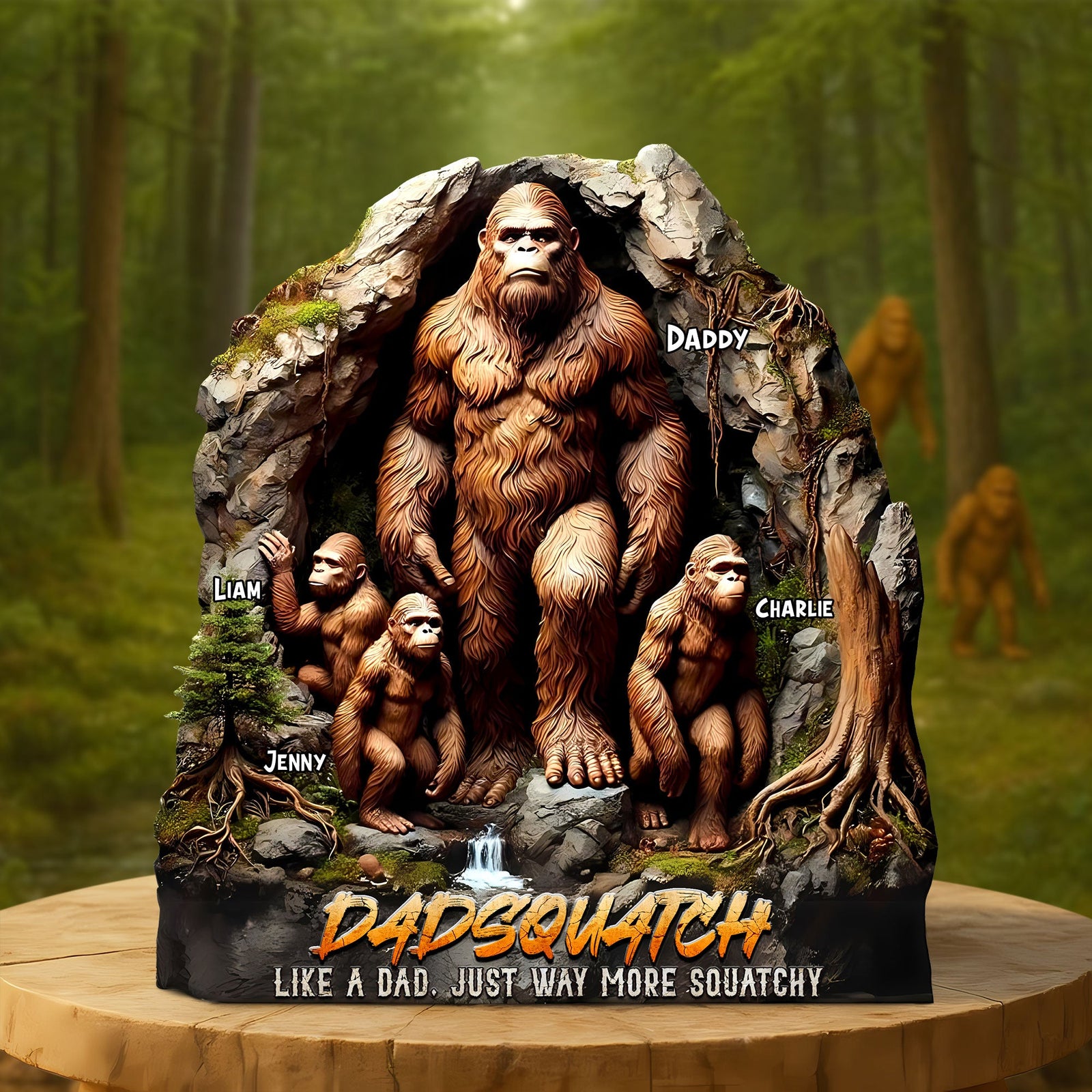 Personalized Gifts For Dad Plaque Father's Day Dadsquatch-Homacus