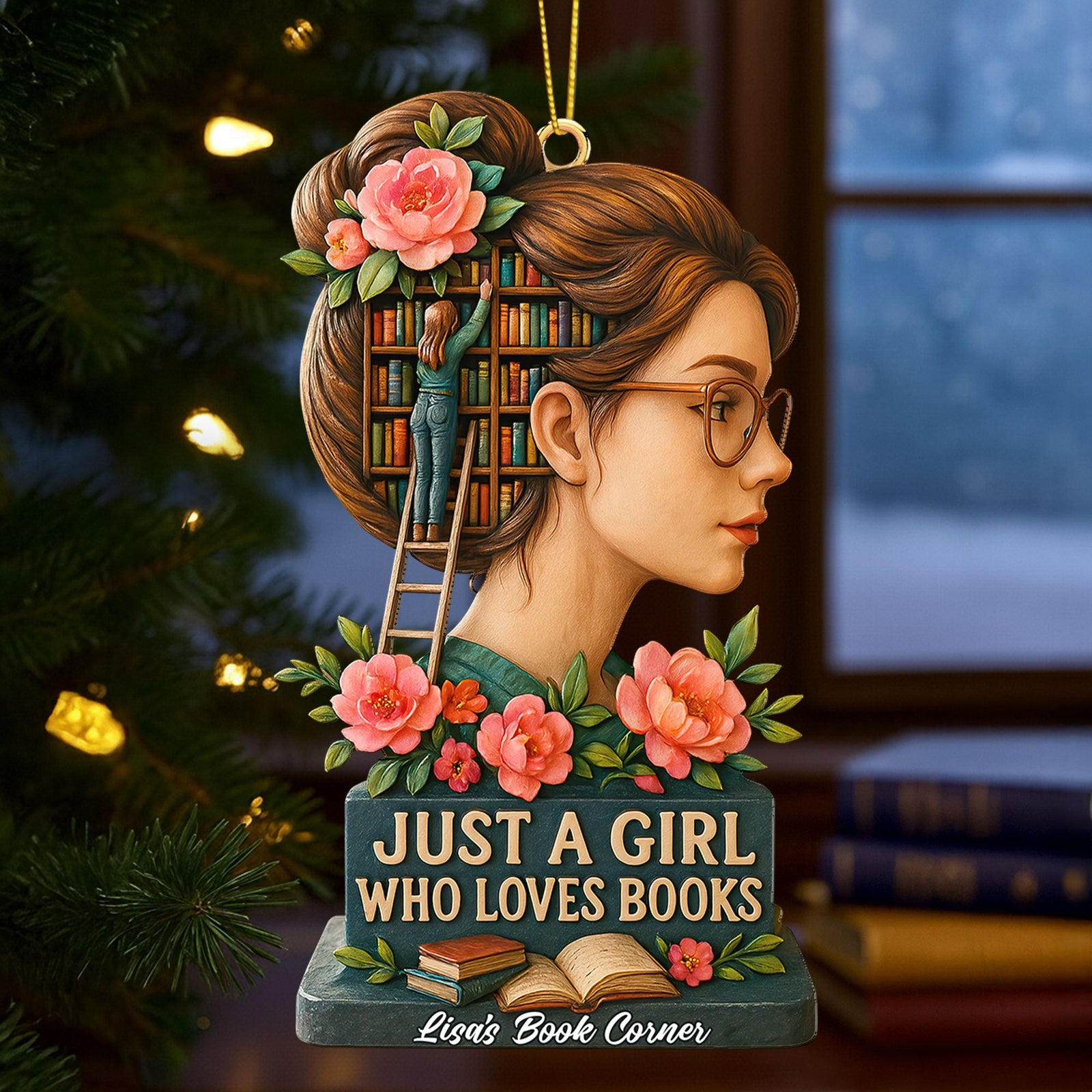 Book Girl Ornament - Personalized Gifts For Book Lovers 05huti170925-Homacus