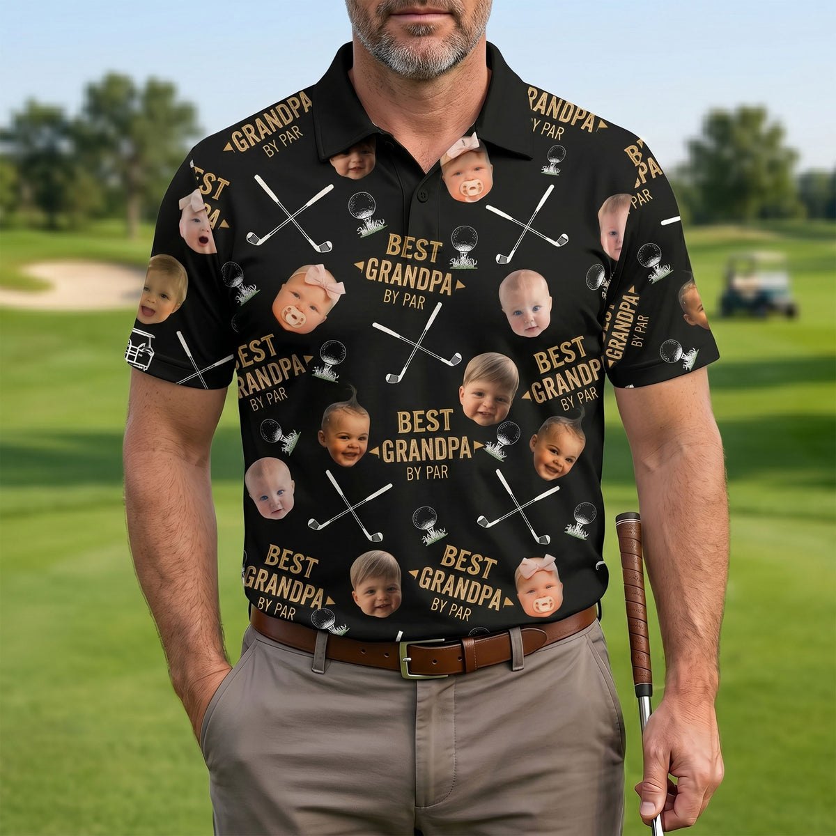 Custom Photo Best Dad By Par Shirt, Personalized Gifts For Golf Dads 03qhti080526-Homacus