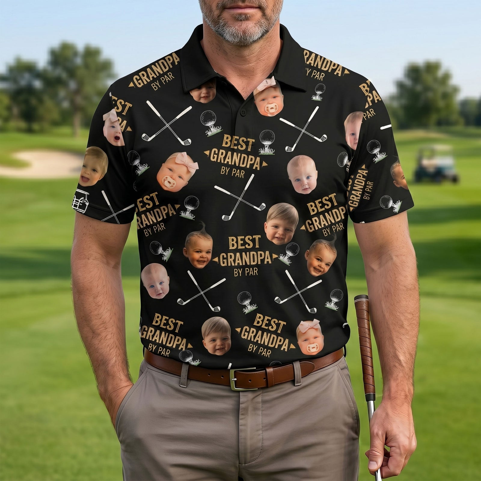 Custom Photo Best Dad By Par Shirt, Personalized Gifts For Golf Dads 03qhti080526-Homacus