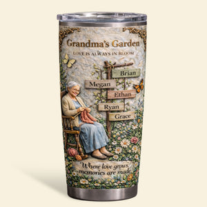 Vintage Grandma's Garden 20oz Tumbler - Personalized Gifts For Grandma Tumbler 04TYTI020326-Homacus