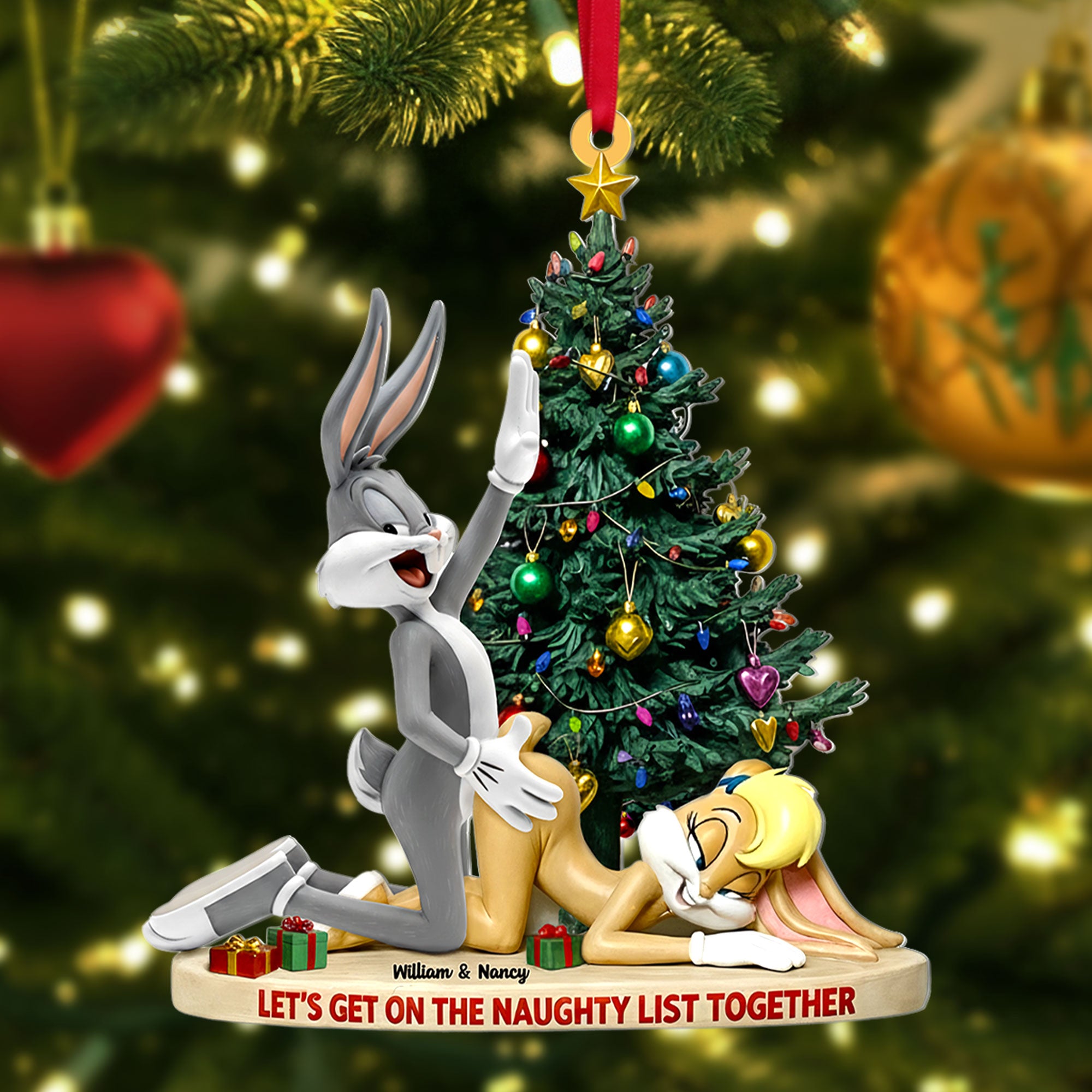 Joyful Couple Christmas Ornament, Personalized Gifts For Couple 04qhti150925-Homacus
