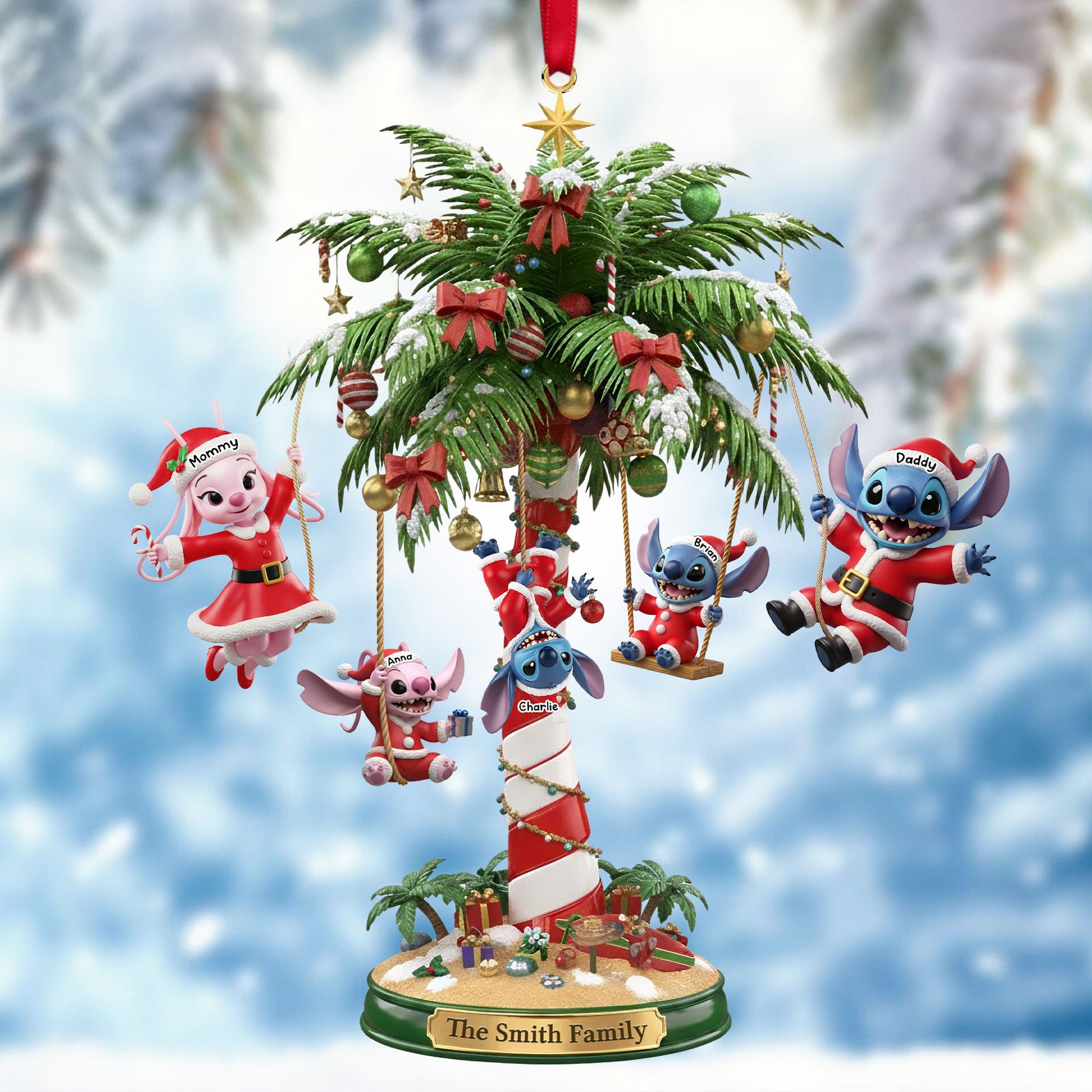 Alien Family Ornament - Personalized Gift For Family Christmas Ornament 01TOTI141025-Homacus