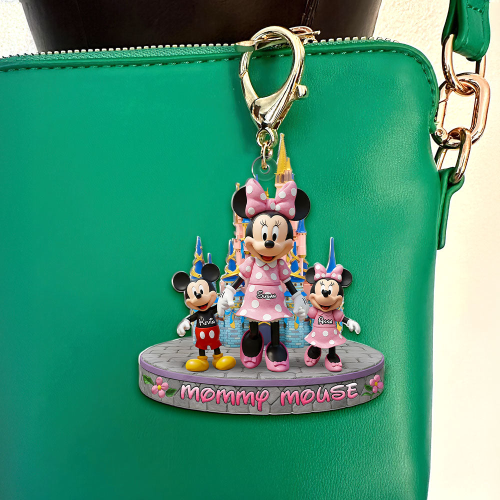 Personalized Gifts For Mom Keychain, Mom & Kids Hand In Hand 01qhti090425-Homacus