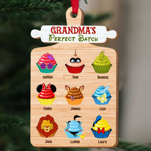 Personalized Gift For Grandma Wood Ornament Cupcake Kids Ornament 04HUTI211023QN-Homacus