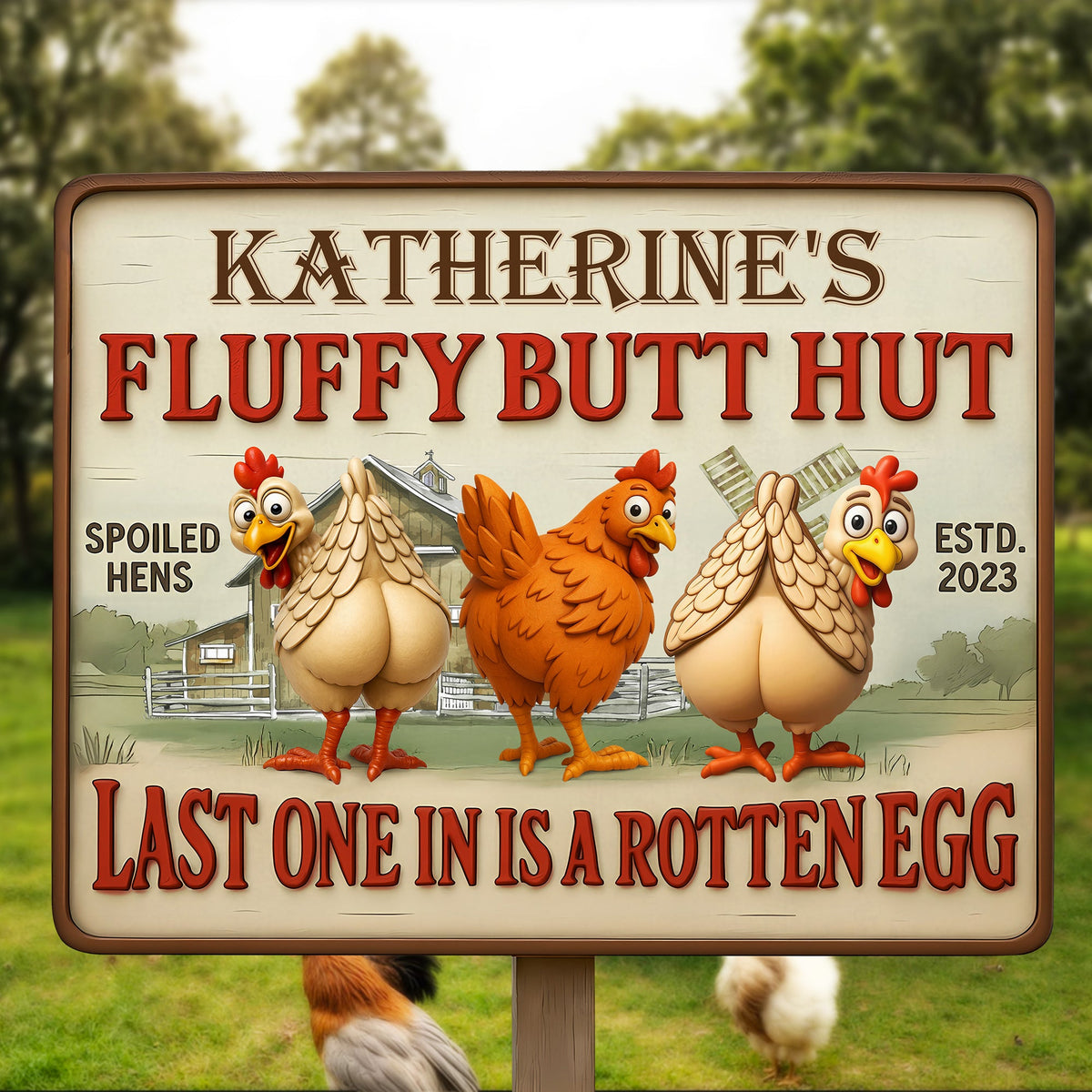 Funny Chicken Coop Signs - Custom Signs 01ohti110425-Homacus