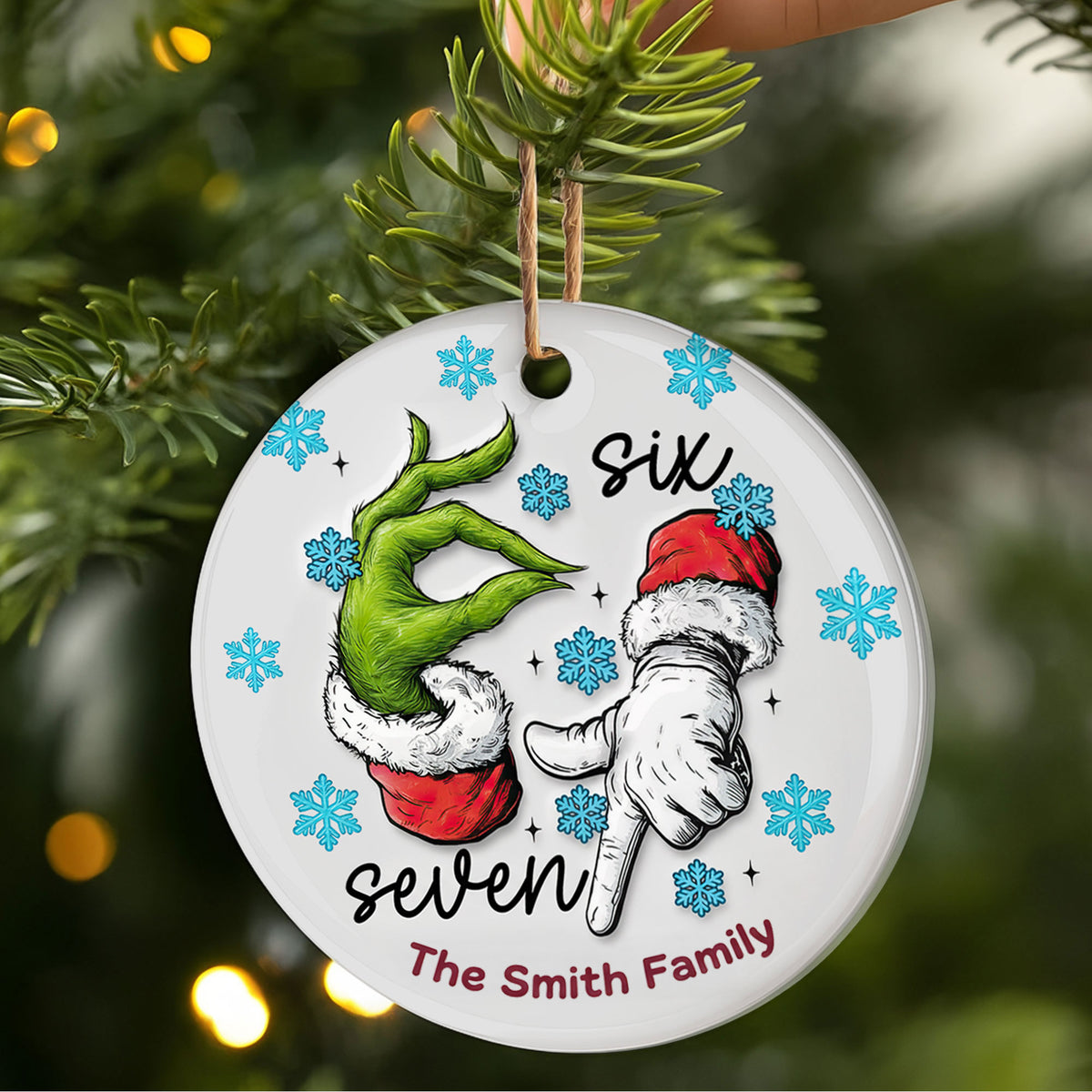 Funny Green Monster Ornament - Personalized Gift For Christmas Ornament 01HUTI181125-Homacus