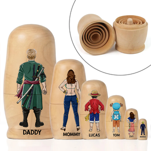 Adventure Family Wooden Nesting Dolls - Personalized Gifts For Mother's Day 02qhhu080426-Homacus