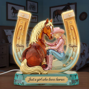 Horse Girl Acrylic Light Box - Personalized Gifts For Horse Lovers 03pgti031225-Homacus