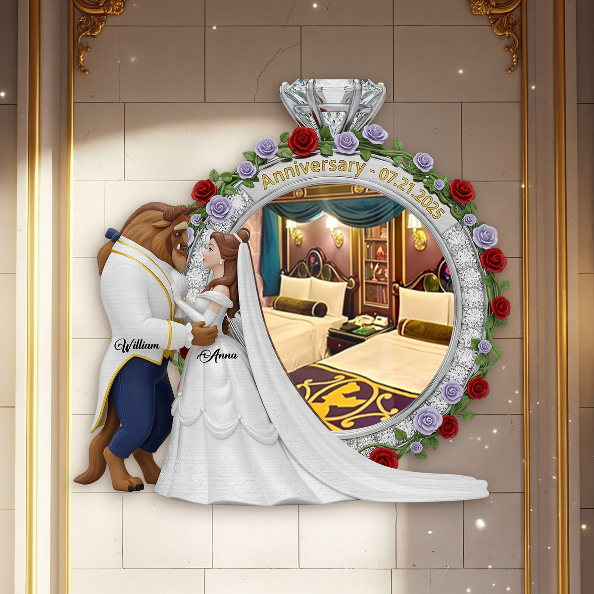 Romantic Couple Mirror - Personalized Gifts For Couple 02ohti230725-Homacus