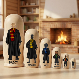 Fantasy School Family Nesting Dolls - Personalized Gifts For Family Wooden Nesting Dolls 05QHHU090426TM-Homacus