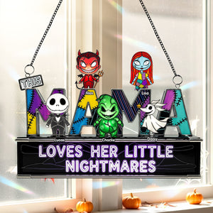 Spooky Mom And Kids Suncatcher - Personalized Gifts For Mom 04ohti030925-Homacus