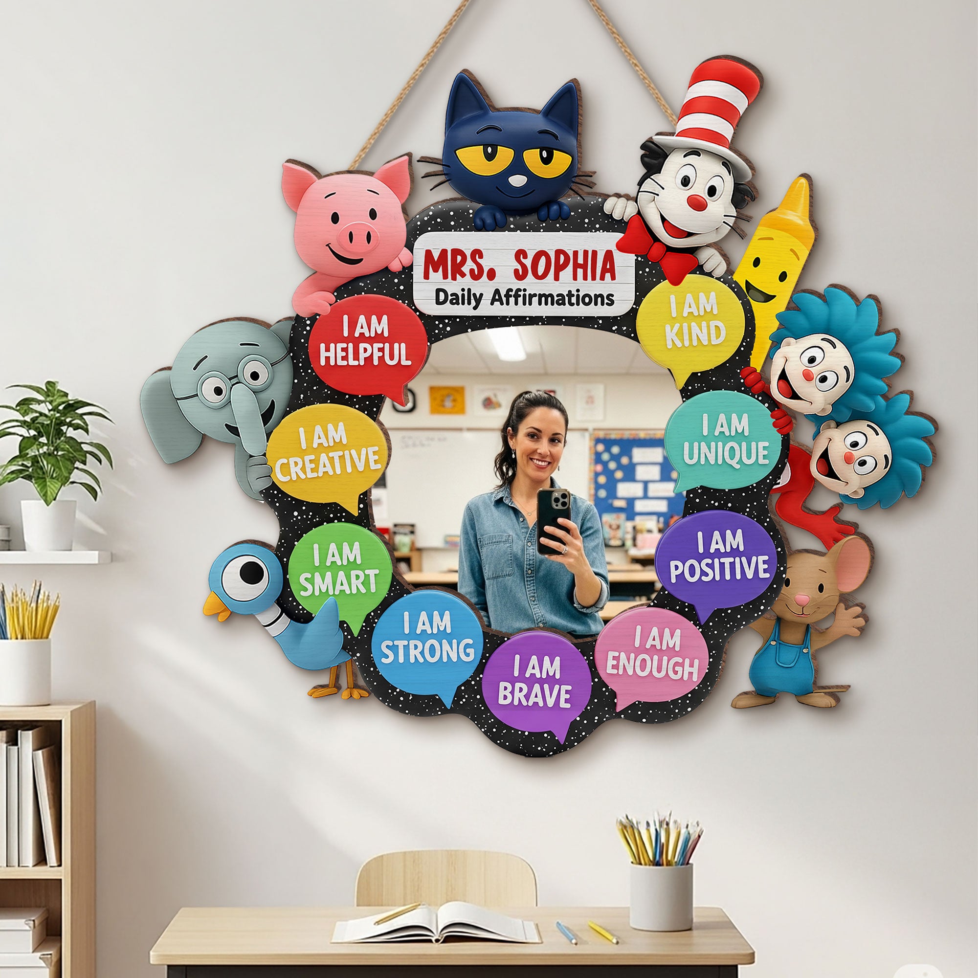 Cute Teacher Mirror - Personalized Gifts For Teacher 03nati250725-Homacus