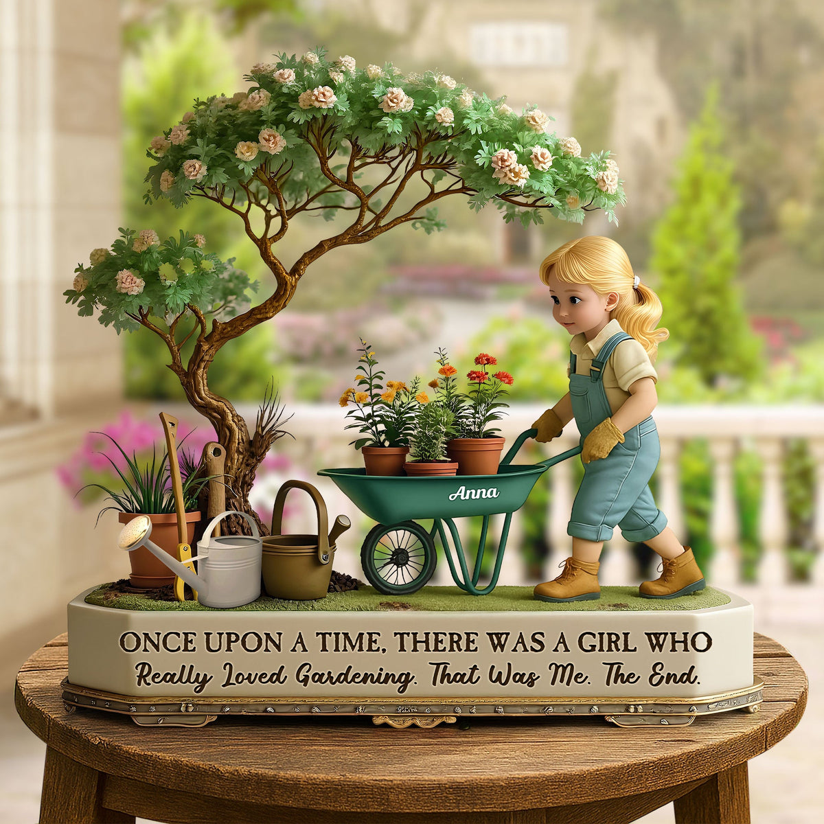 Cute Gardening Girl Plaque - Personalized Gifts For Gardening Lovers 02qhti090725-Homacus