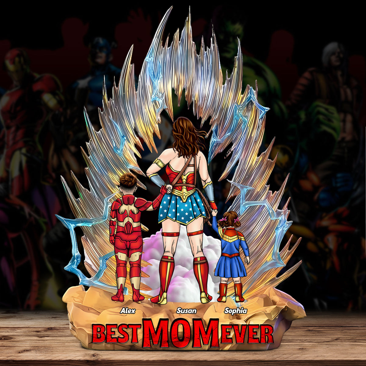 Personalized Gifts For Mom Acrylic Plaque, Best Mom Ever-Homacus