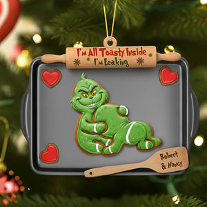 Mischievous Green Gingerbread Couple Ornament, Personalized Gifts For Couple 02qhti180925-Homacus