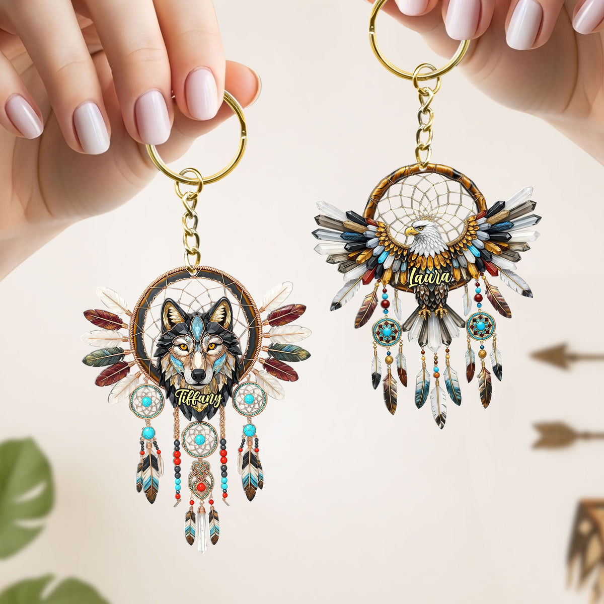 Native American Keychain - Personalized Gifts For Natives 03nati010725-Homacus