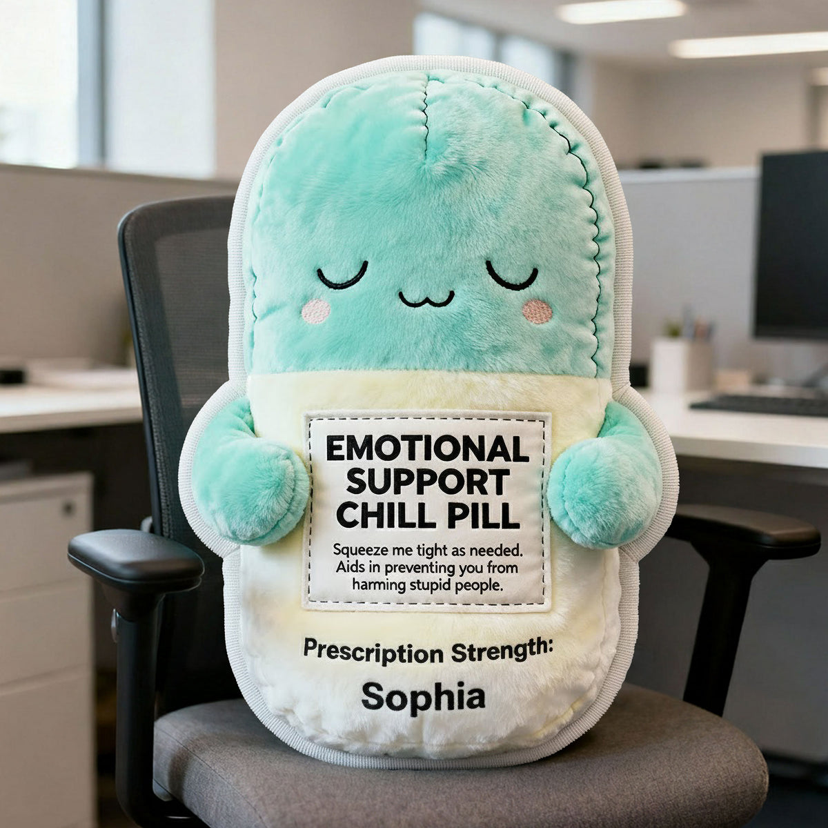 Emotional Support Pill Custom Shape Pillow, Personalized Gifts For Coworker 03QHTI151125-Homacus