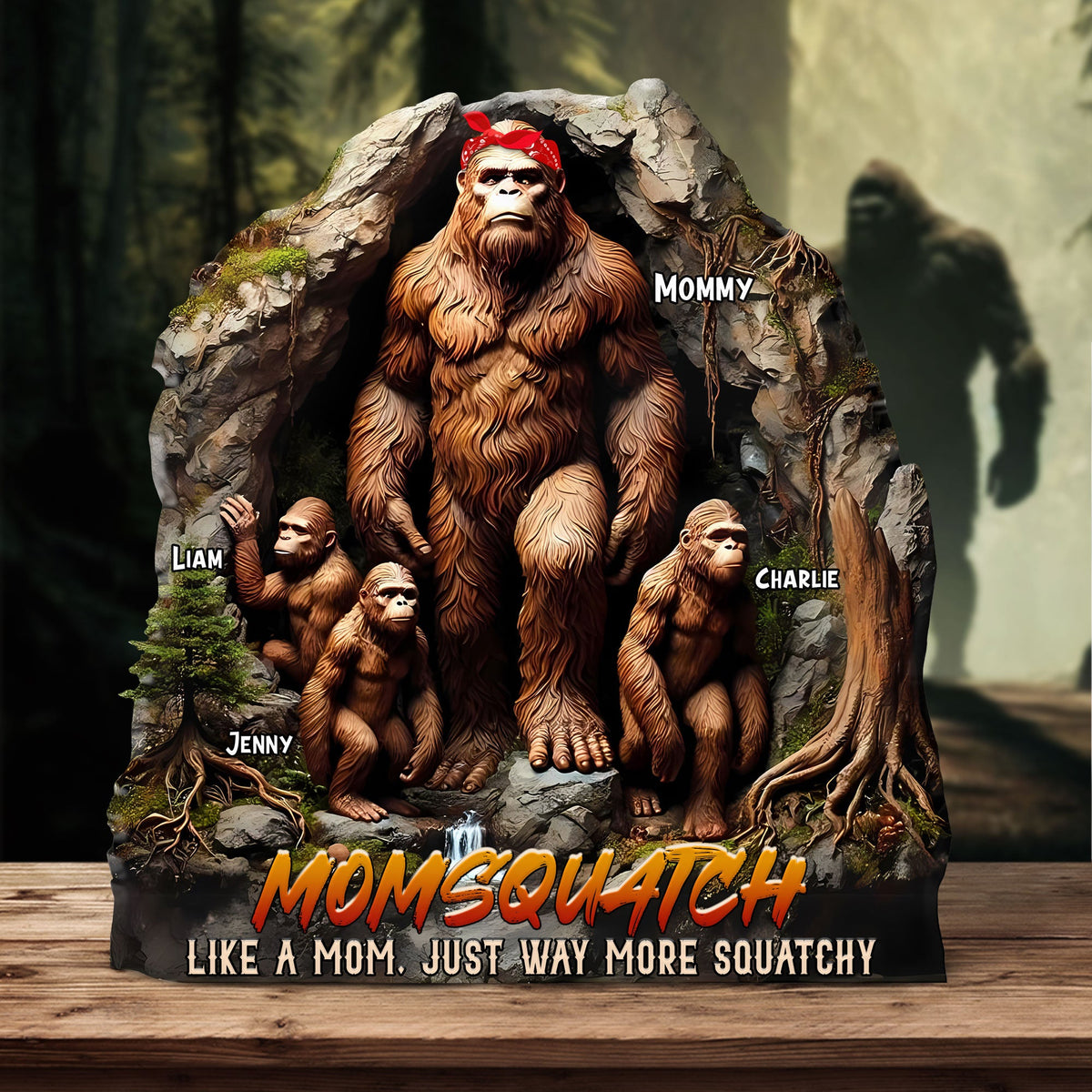 Personalized Gifts For Mom Plaque - Momsquatch, Like A Mom, Just Way More Squatchy-Homacus