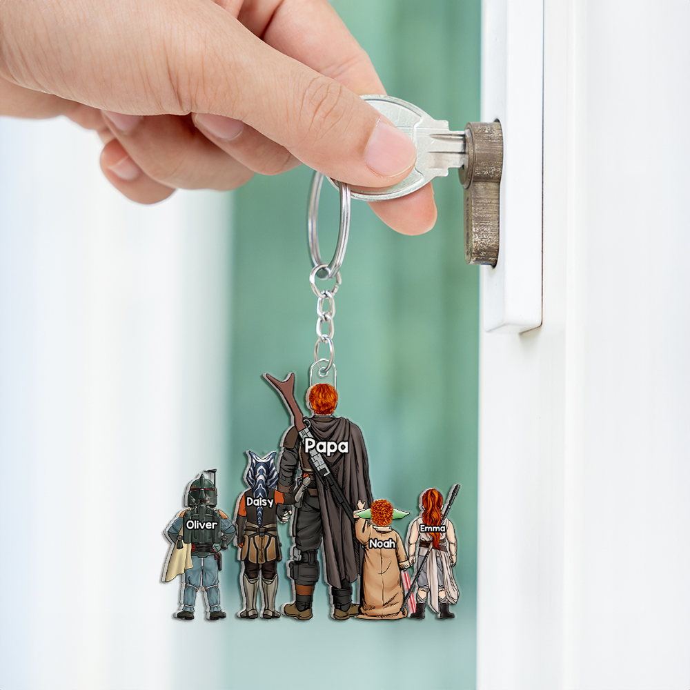 Galaxy Dad Keychain - Personalized Gifts For Dad 02qhhu070525hg-Homacus