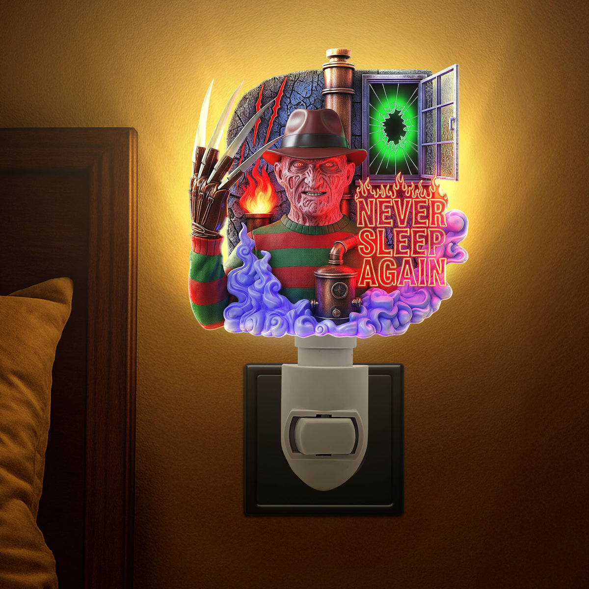 Horror Character Night Light - Personalized Gifts For Horror Lovers 03huti290825-Homacus