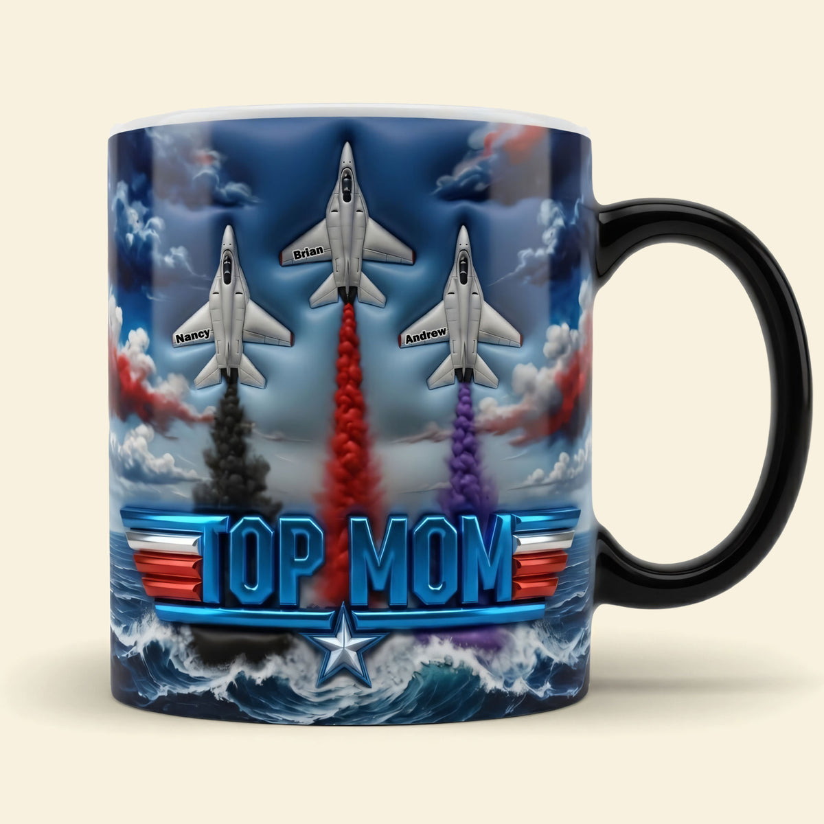 Mom Custom Fighter Jet Coffee Mug - Personalized Gifts For Mother's Day Magic Mug 02OHTI200426-Homacus