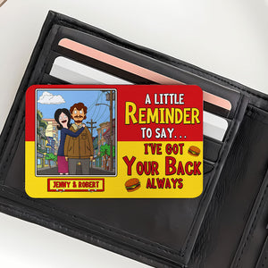 Personalized Gifts For Couple Wallet Card, I've Got Your Back 01qhti301224hg-Homacus