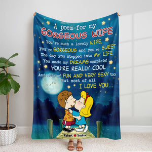 Personalized Gifts For Couples Blanket 03huti220724hg Couple Kissing in Moonlight-Homacus