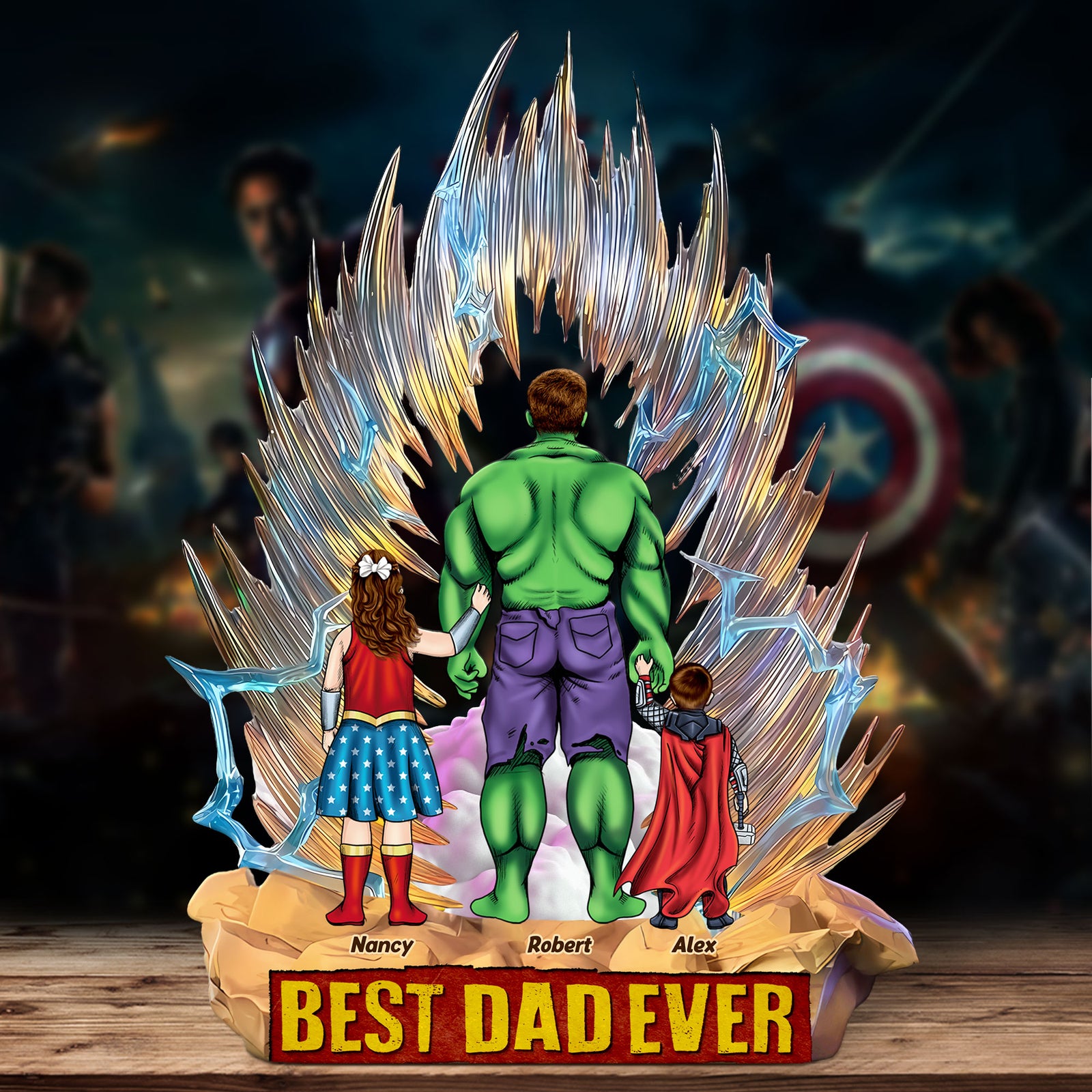 Super Dad Acrylic Plaque Personalized Gifts For Dad 04OHTI290425PA-Homacus