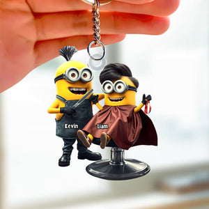 Personalized Gifts For Hair Stylist Keychain, Funny Cartoon Character 05tgti041224-Homacus