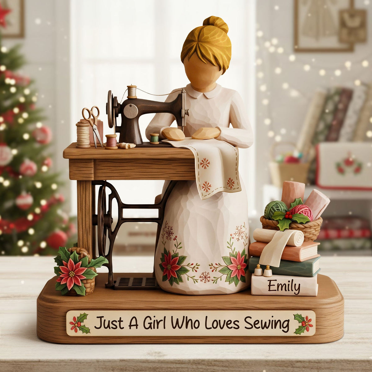 Sewing Girl Plaque - Personalized Gifts For Sewing Lovers 02pgti131025-Homacus
